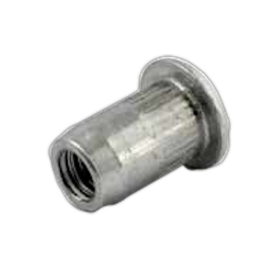 BLIND RIVET NUT FLAT HEAD OPEN END KNURLED Image