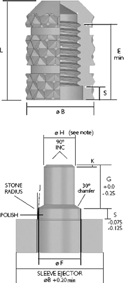THREAD INSERTS TYPE C Drawing