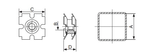 TUBE INSERTS SQUARE Drawing