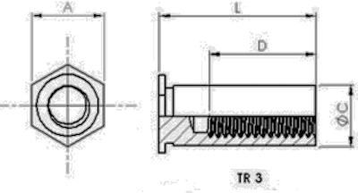 SELF CLINCH FASTENERS THIN SHEET Drawing