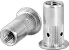 KD-NUTS FLAT HEAD KNURLED M10 KDPK-35 A2